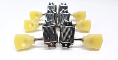 Brio Vintage Style 3+3 Nickel / Pearl Tuners