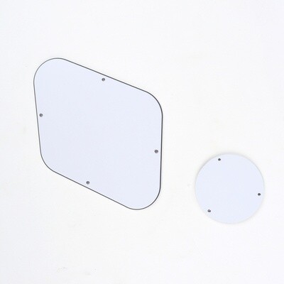 Brio Les Paul Backplate & Switch Cover 3 Ply White