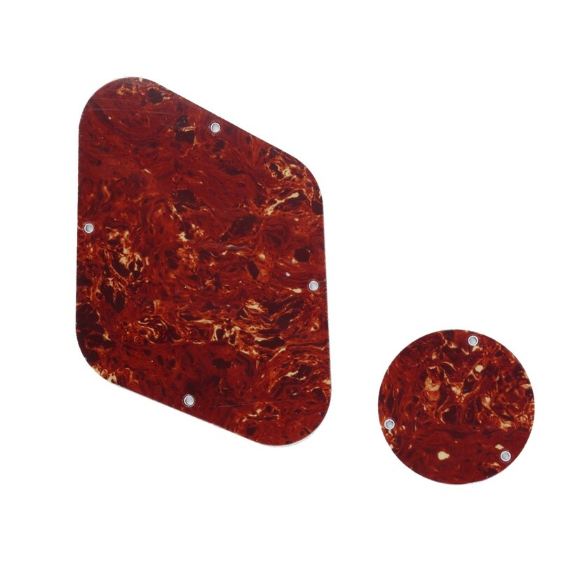 Brio Les Paul Backplate &amp; Switch Cover Vintage Tortoise Shell 4 ply