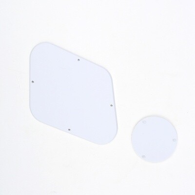 Brio Les Paul Backplate & Switch Cover 1 Ply White