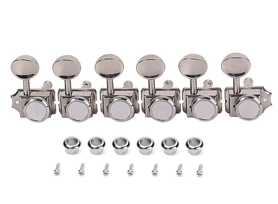 Fender パーツ Locking Tuners with Vintage-Style Buttons, Chrome