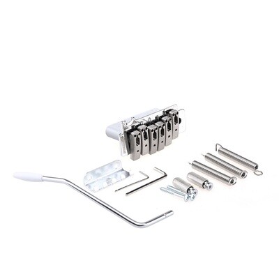 Wilkinson 52.5mm(2-1/16 inch) Individual Saddle Full Block ST Guitar Tremolo Bridge Pop-In Arm 2-Point for Squier/Mexico Fender Strat, Chrome