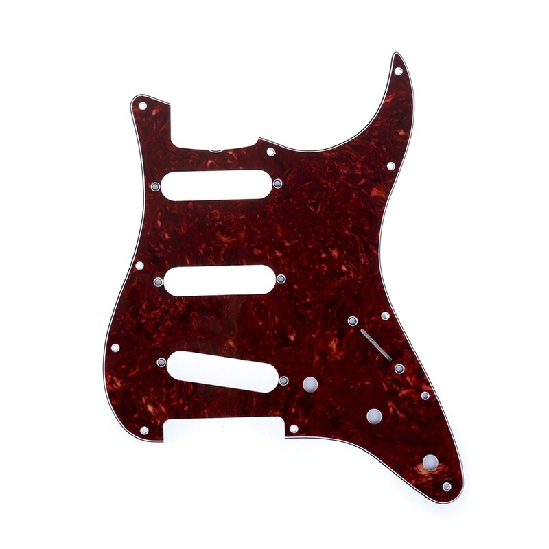 Brio SSS Strat® Pickguard 11 Holes 1960's 64 Reissue Red Tortoiseshell 3 Ply
