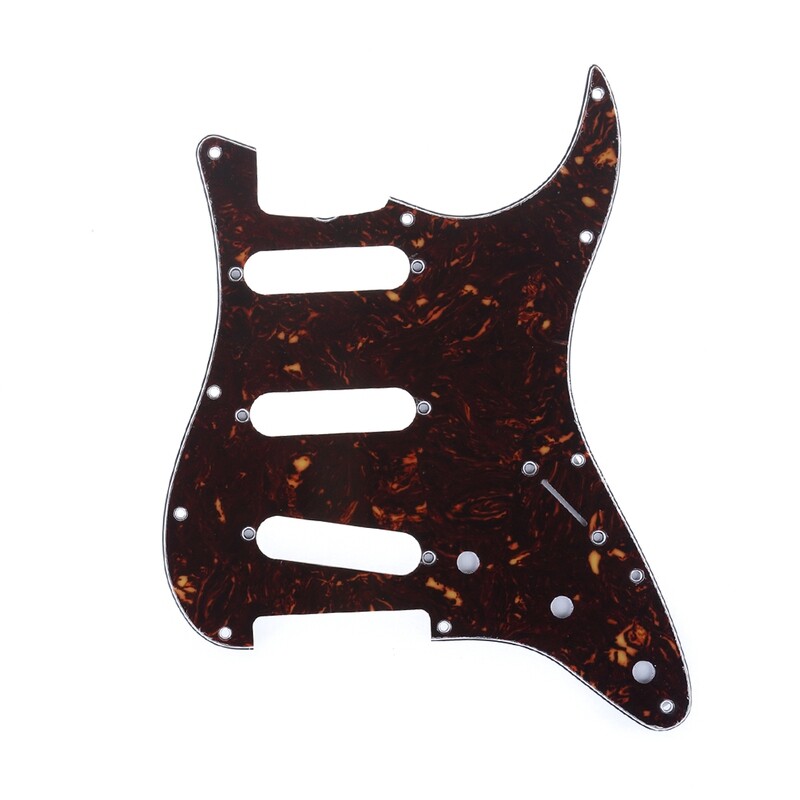 Brio SSS Strat® Pickguard 11 Holes 1960's 64 Reissue Brown Tortoiseshell 3 Ply