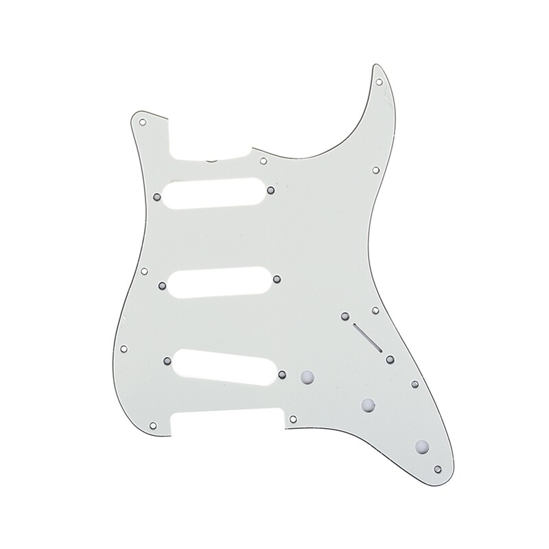 Brio SSS Strat® Pickguard 11 Holes 1960's 64 Reissue Parchment 3 Ply
