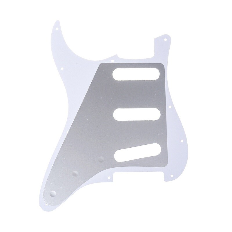 Brio SSS Strat® Pickguard 11 Holes 1960's 64 Reissue Gloss White 1 Ply