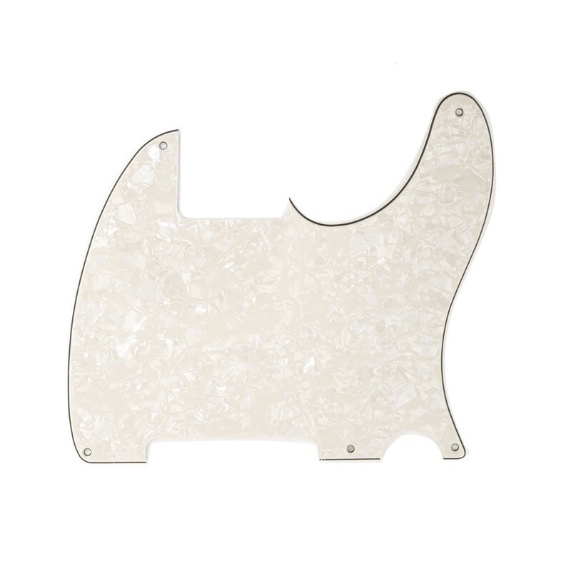 Brio Vintage Esquire 5 Hole Tele® Pickguard RH 4 Ply Pearloid Parchment