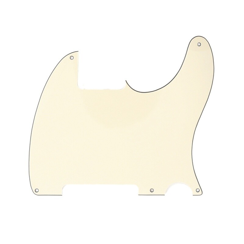 Brio Vintage Esquire 5 Hole Tele® Pickguard RH 3 Ply Cream