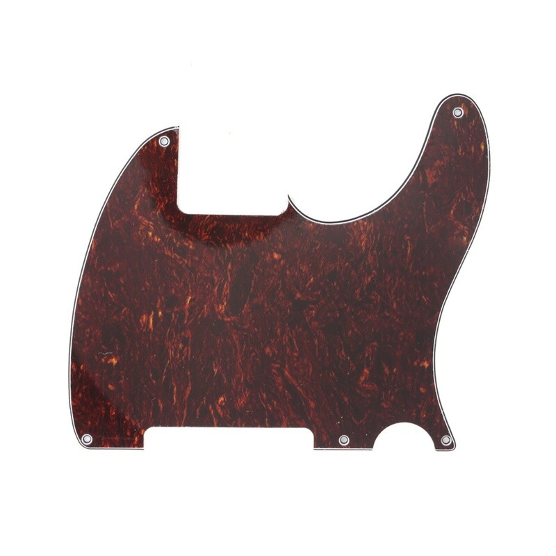 Brio Vintage Esquire 5 Hole Tele® Pickguard RH 4 Ply Red Tortoise