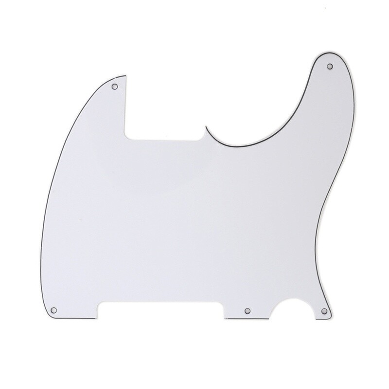Brio Vintage Esquire 5 Hole Tele® Pickguard RH 3 Ply White