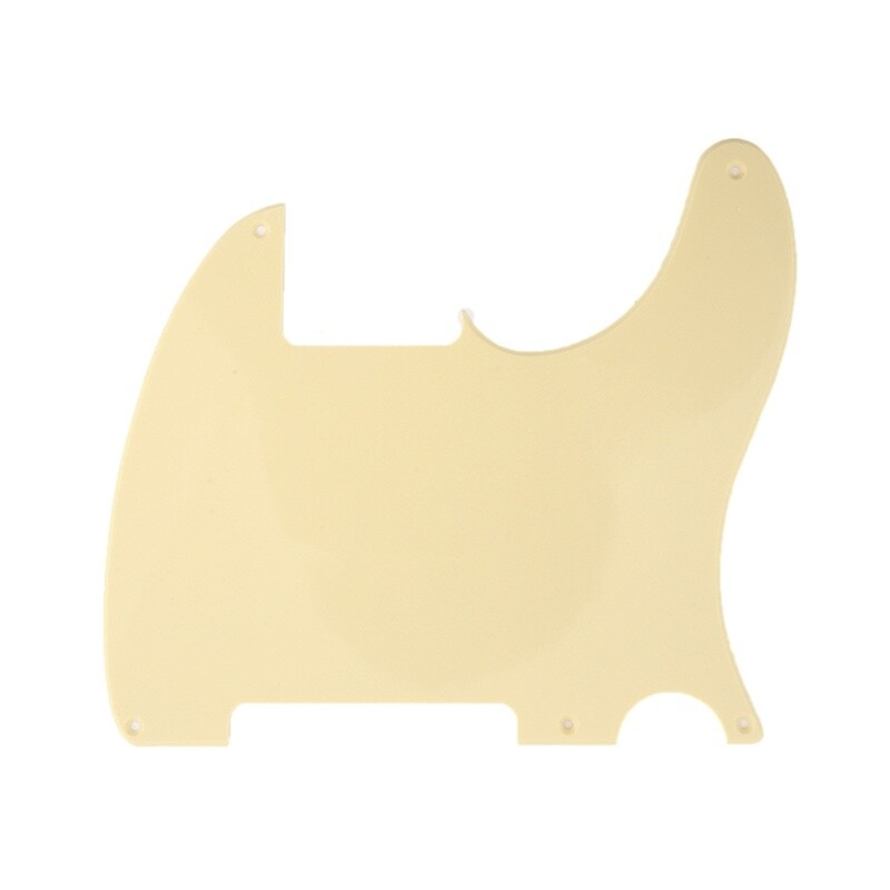 Brio Vintage Esquire 5 Hole Tele® Pickguard RH 1 Ply Cream