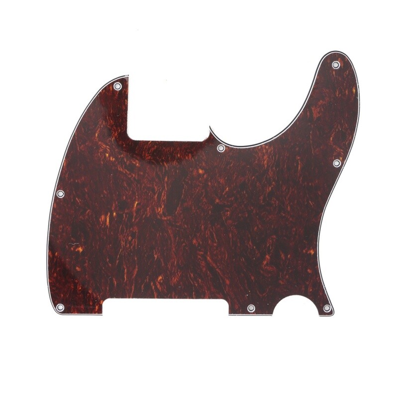 Brio Vintage Esquire 8 Hole Tele® Pickguard RH 4 Ply Red Tortoise