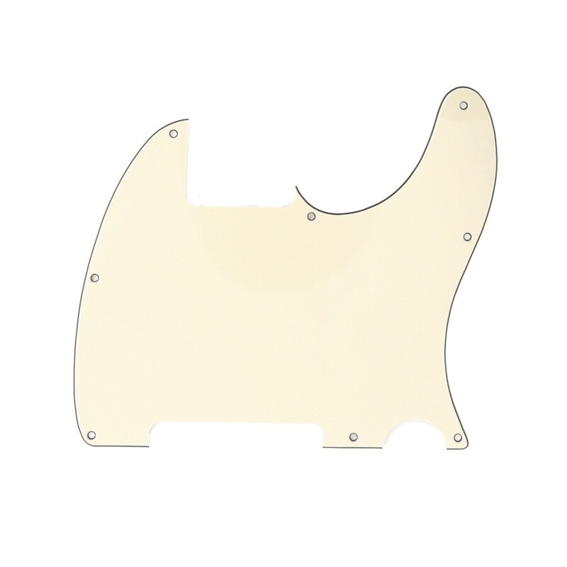 Brio Vintage Esquire 8 Hole Tele® Pickguard RH 3 Ply Cream