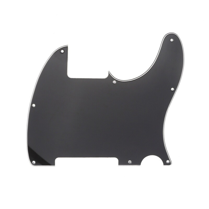Brio Vintage Esquire 8 Hole Tele® Pickguard RH 3 Ply Gloss Black