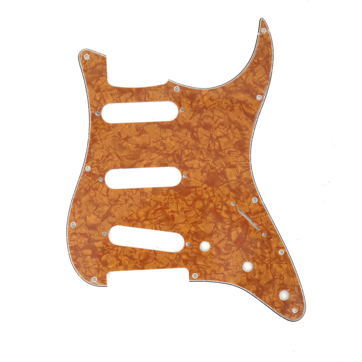 Carparelli SSS Strat® Pickguard 11 Holes 3 Ply Gold Pearloid