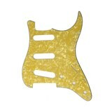 Brio SSS Strat® Pickguard 11 Holes 4 Ply Pearloid Yellow