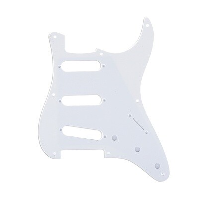 Brio 8-Hole 57 Vintage Style Strat SSS Pickguard for American Stratocaster, 1 ply White