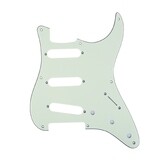 Brio 8-Hole 57 Vintage Style Strat SSS Pickguard for American Stratocaster, 3 ply Mint Green