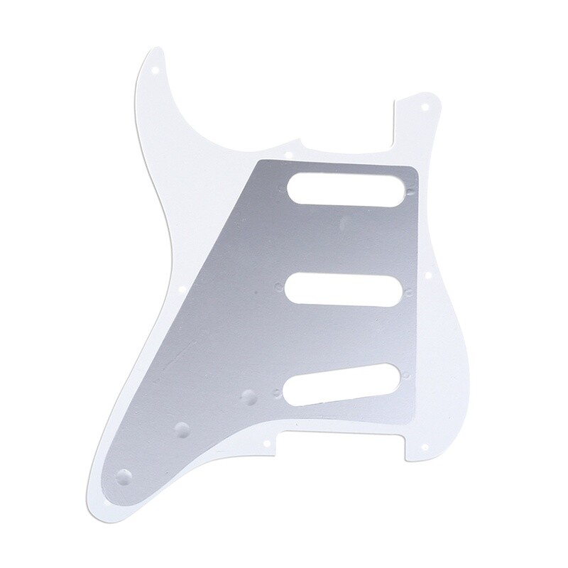 Brio 8-Hole 57 Vintage Style Strat SSS Pickguard for American Stratocaster, 1 ply White