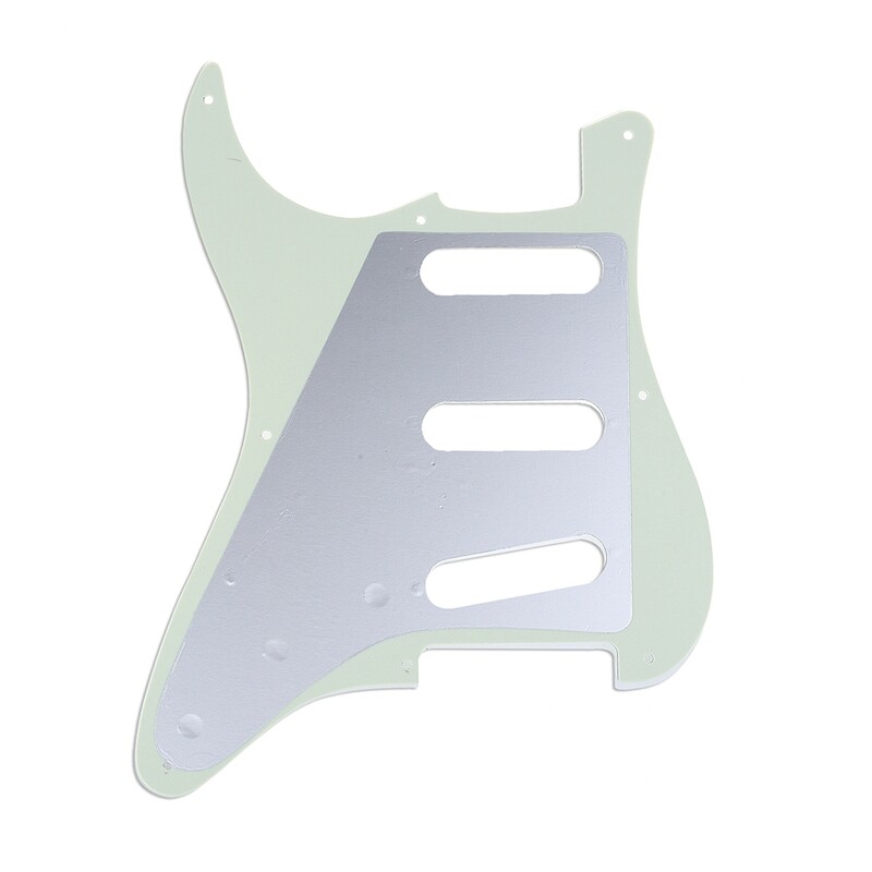 Brio 8-Hole 57 Vintage Style Strat SSS Pickguard for American Stratocaster, 3 ply Mint Green