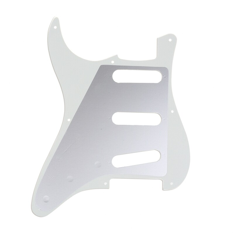 Brio 8-Hole 57 Vintage Style Strat SSS Pickguard for American Stratocaster, 3 Ply Parchment