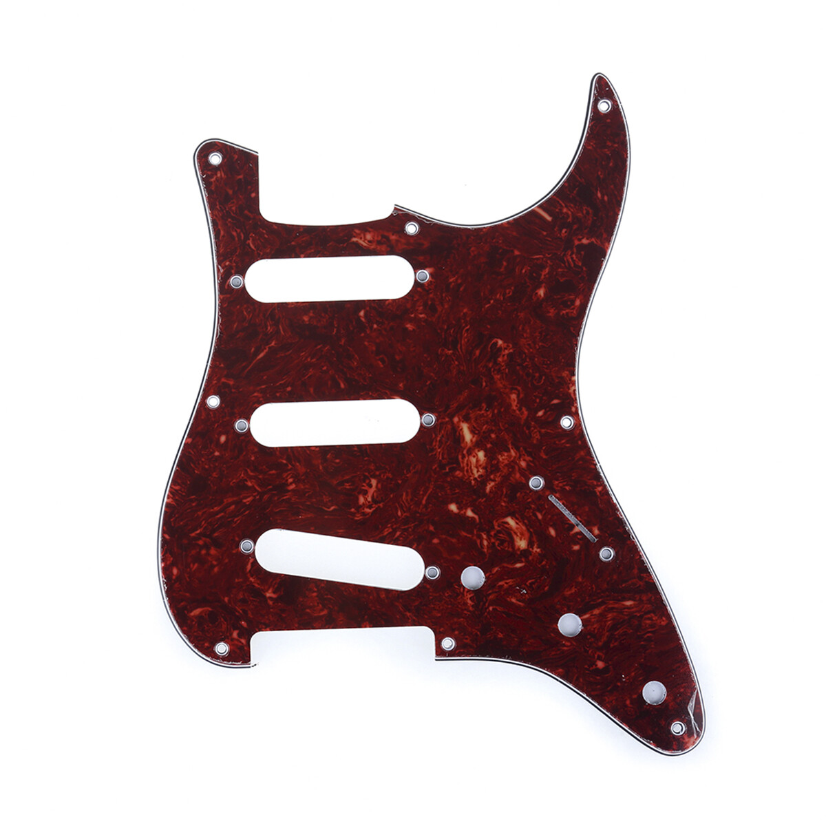 Brio 8-Hole 57 Vintage Style Strat SSS Pickguard for American Stratocaster, 4 ply Vintage Tortoise