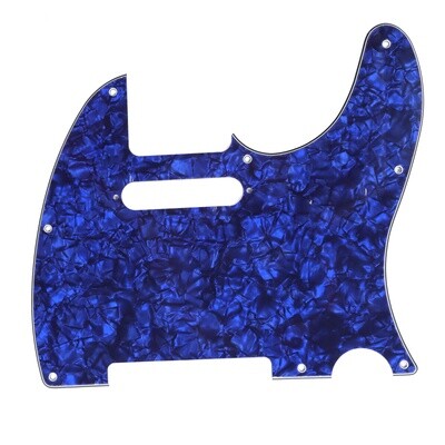 Brio 8 Hole Guitar Tele® Pickguard RH 4 Ply Blue Pearloid