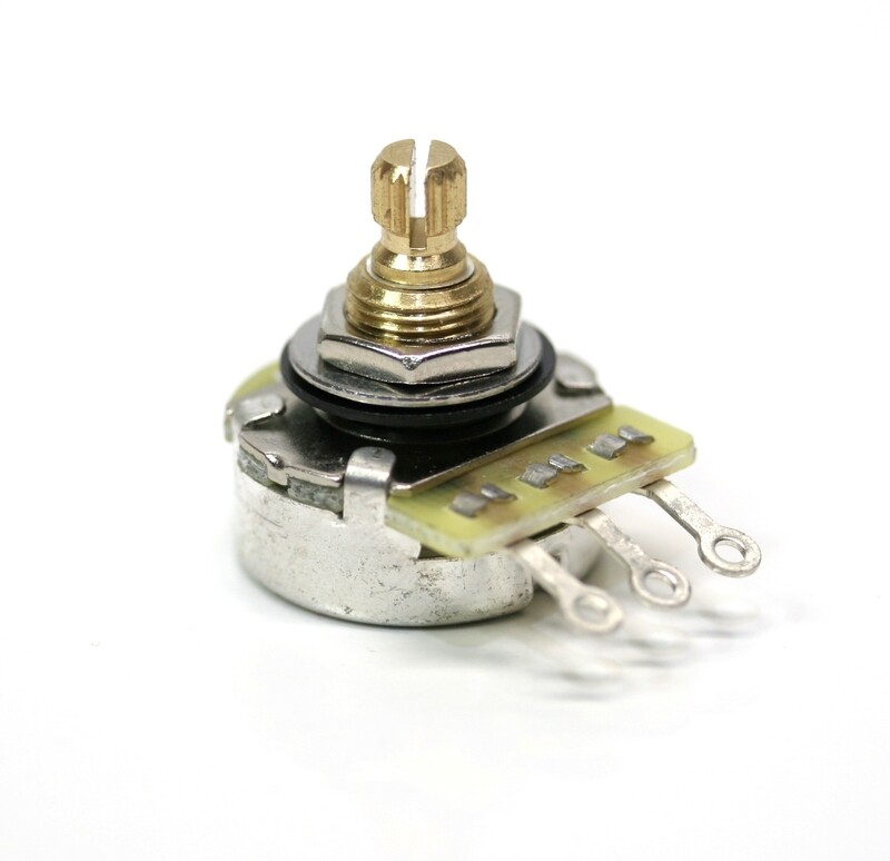 Karat 500K Premium Quality Brass 15mm Split Shaft, Gold Plated Sweeper, Potentiometer