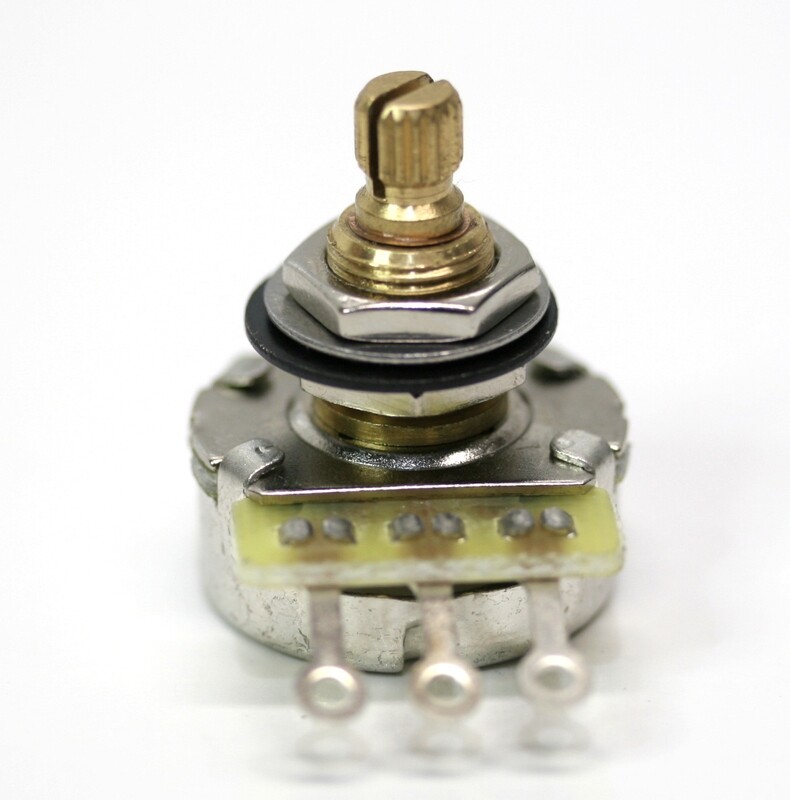Karat 500K Premium Quality Brass 18mm Split Shaft, Gold Plated Sweeper, Potentiometer