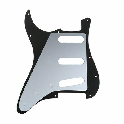 Brio SSS Strat® Pickguard 11 Holes 3 Ply Black