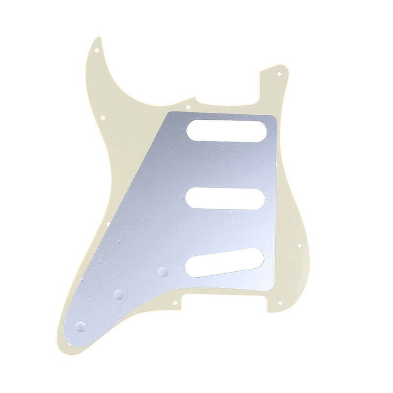 Brio SSS Strat® Pickguard 11-Hole 62 Vintage Style American Stratocaster 62, 3 Ply Cream