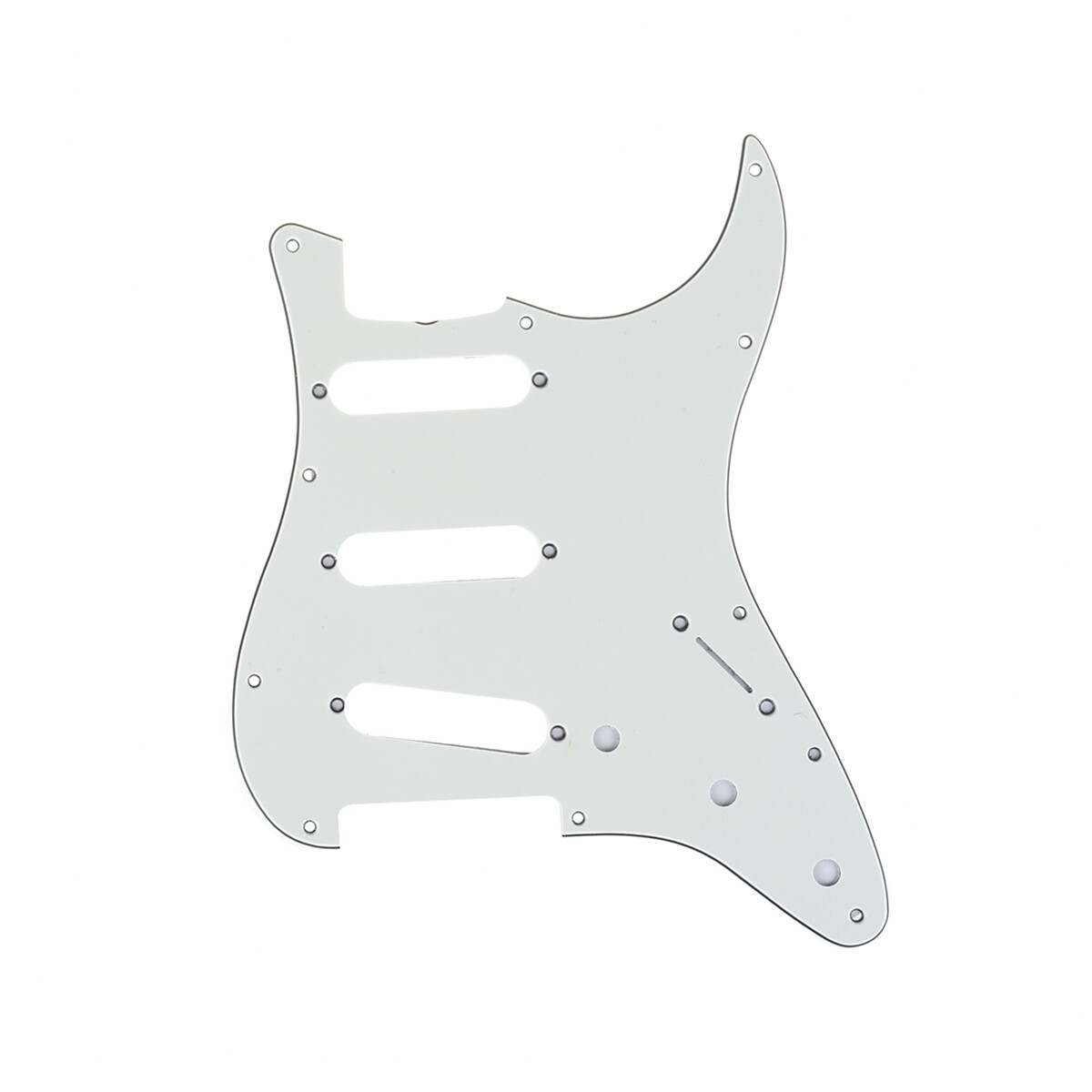 Brio SSS Strat® Pickguard 11-Hole 62 Vintage Style American Stratocaster 62, 3 Ply Parchment ( Aged White )