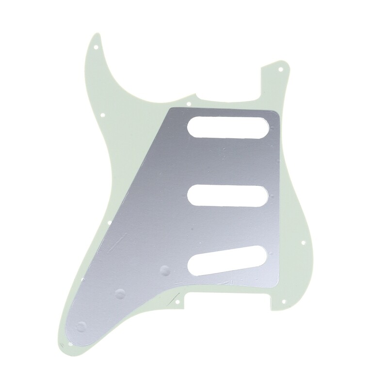 Brio SSS Strat® Pickguard 11-Hole 62 Vintage Style American Stratocaster 62, 3 Ply Mint Green