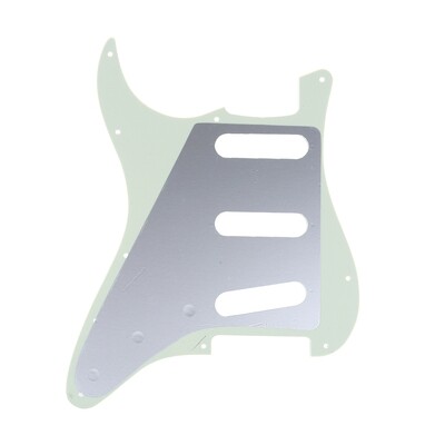 Brio SSS Strat® Pickguard 11-Hole 62 Vintage Style American Stratocaster 62, 3 Ply Mint Green