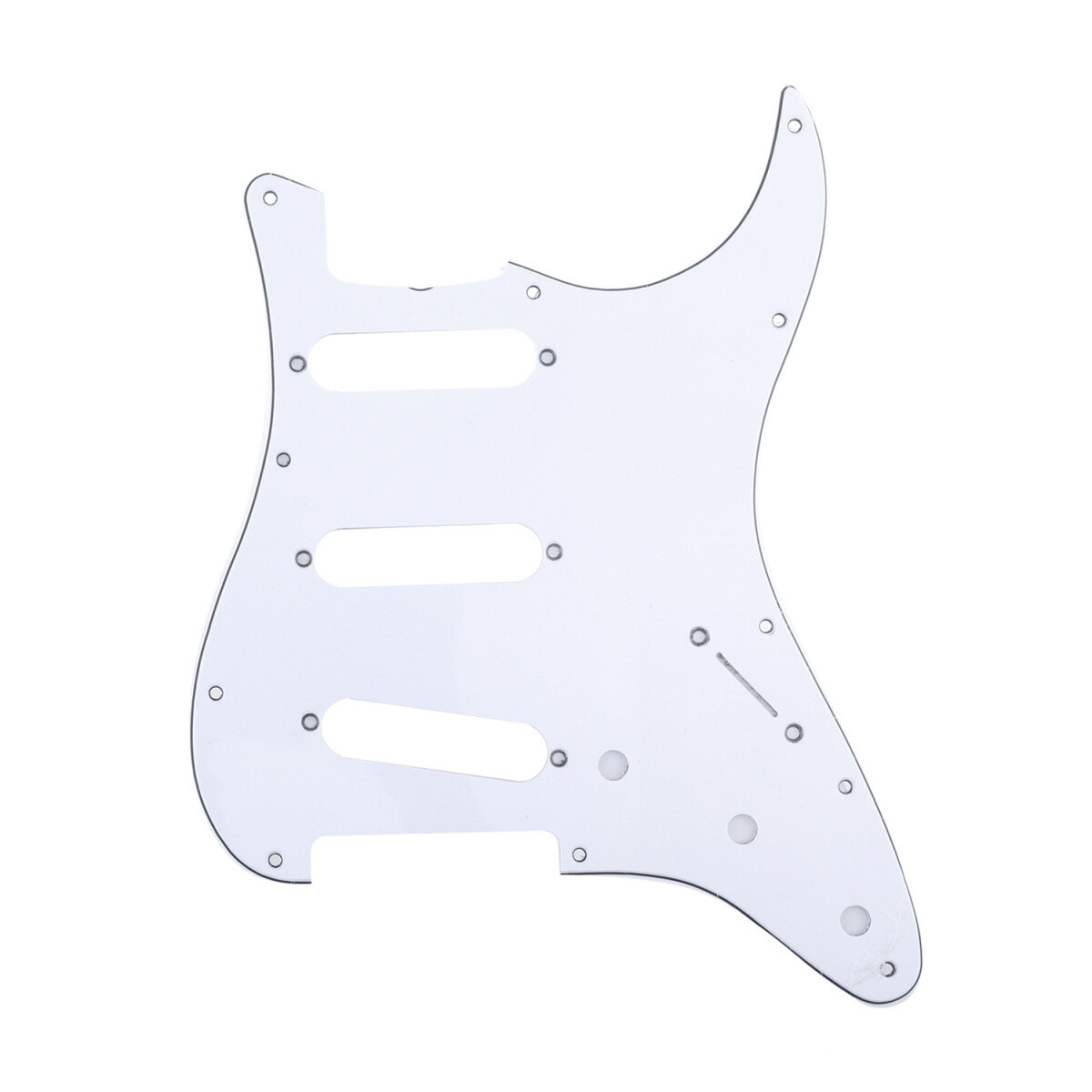 Brio SSS Strat® Pickguard 11-Hole 62 Vintage Style American Stratocaster 62, 3 Ply White