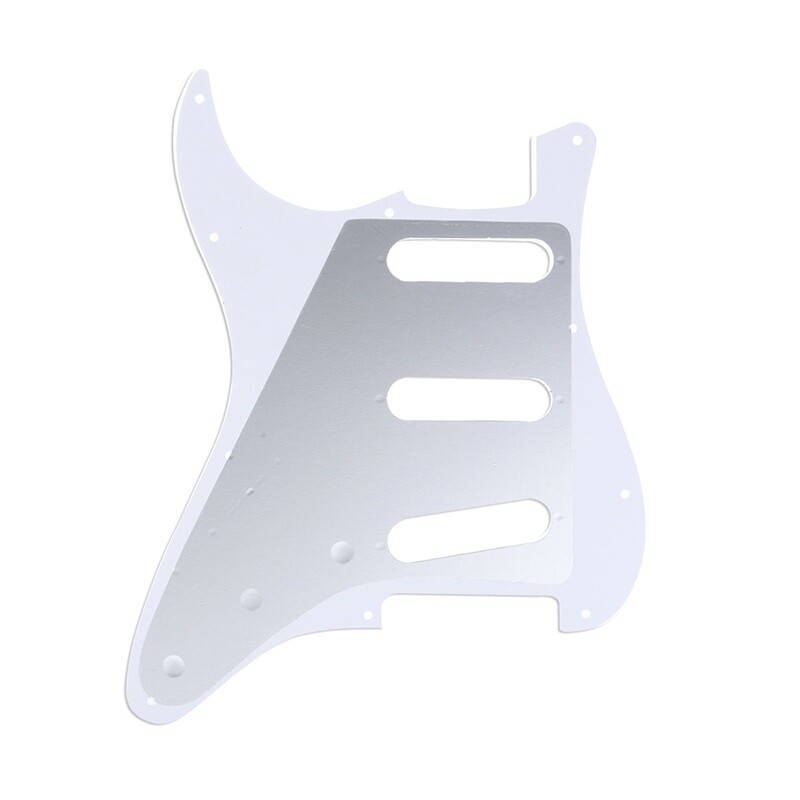 Brio SSS Strat® Pickguard 11-Hole 62 Vintage Style American Stratocaster 62, 1 Ply Gloss White