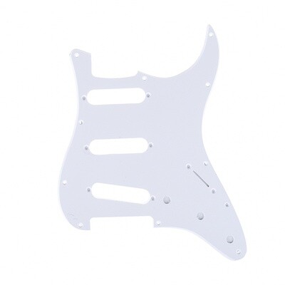 Brio SSS Strat® Pickguard 11-Hole 62 Vintage Style American Stratocaster 62, 1 Ply Gloss White