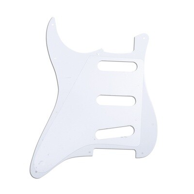 Brio SSS Strat® Pickguard 11-Hole 62 Vintage Style American Stratocaster 62, 3 Ply White