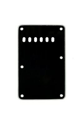 Brio Black Vintage Style Back Plate Tremolo Cover 3 ply - US/Mexican Fender®Strat® Fit