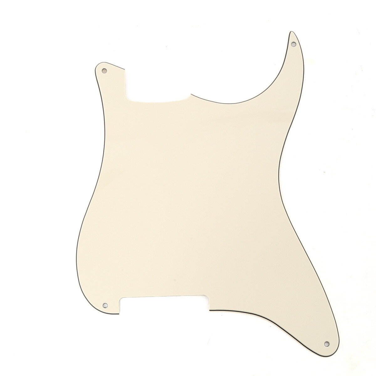 Brio Blank 4 hole outline pickguard for Strat®, 3 Ply Cream