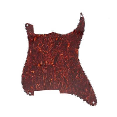 Brio Blank 4 hole outline pickguard for Strat®, 4 Ply Red Tortoise