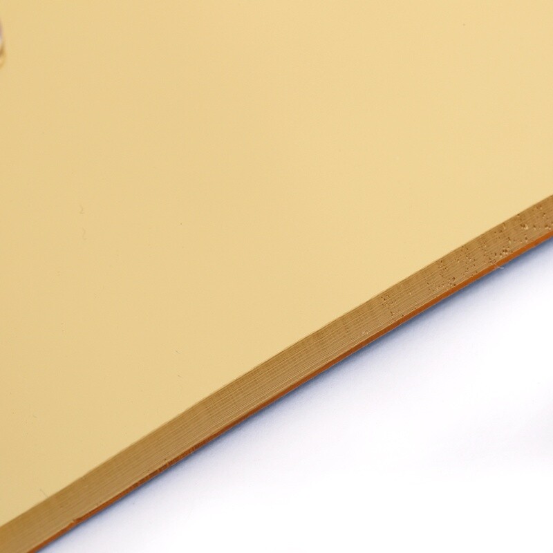 Brio Blank 4 hole outline pickguard for Strat®, Gold Mirror Acrylic