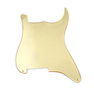 Brio Blank 4 hole outline pickguard for Strat®, Gold Mirror Acrylic