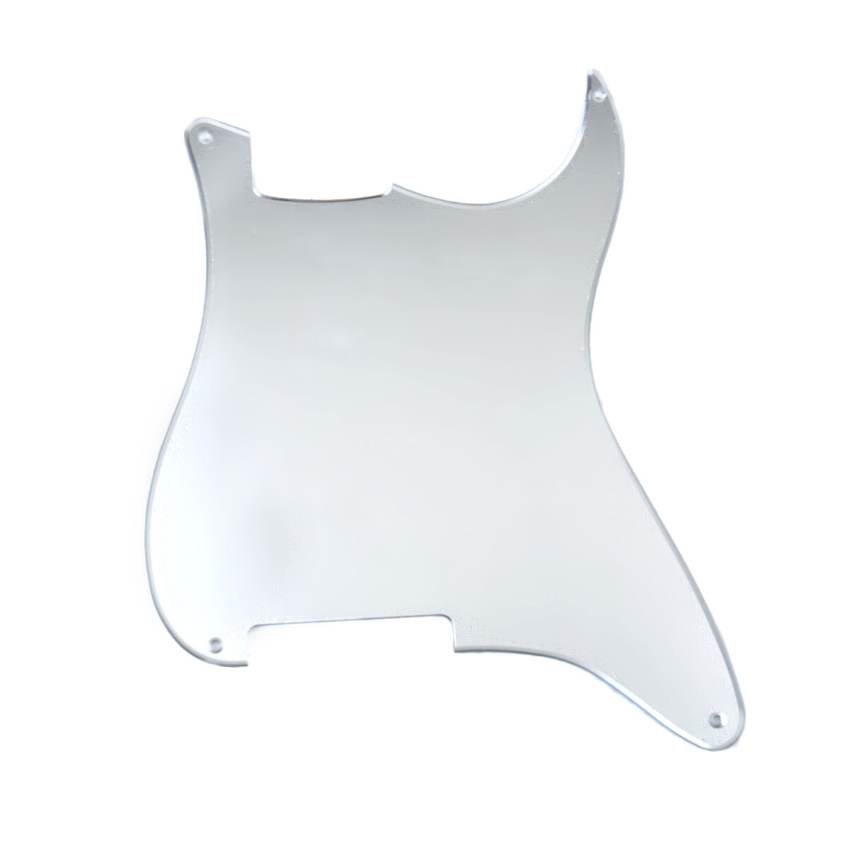 Brio Blank 4 hole outline pickguard for Strat®, Silver Mirror Acrylic