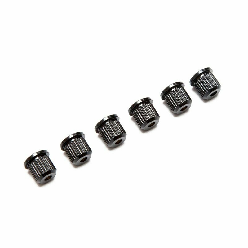 Brio (6) Vintage Style String Ferrules Black