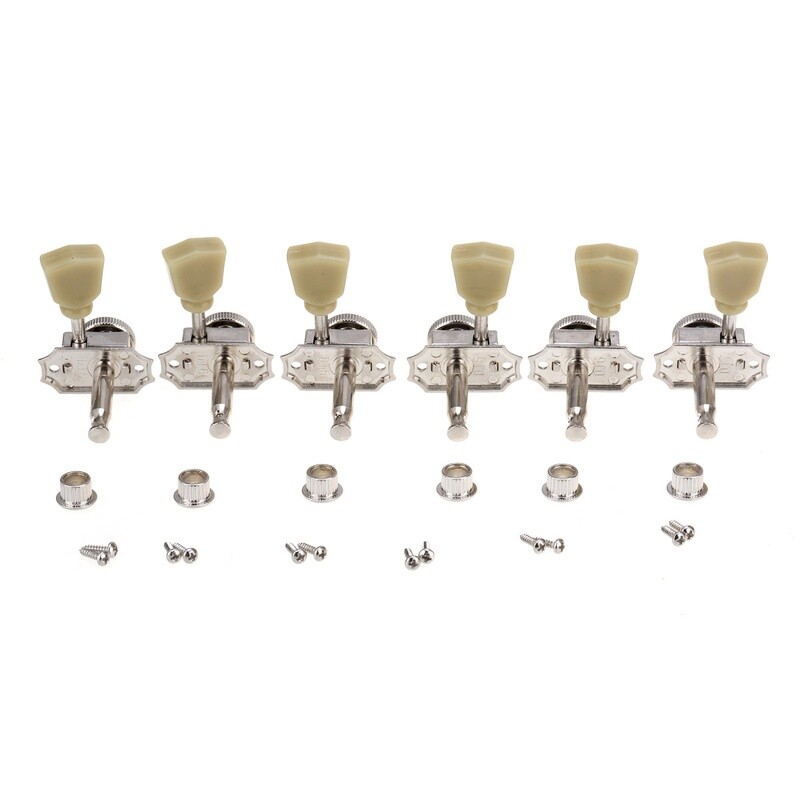 3 x 3 Pro Vintage Hybrid Style Keystone Button Nickel- Green Button