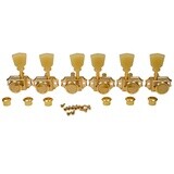 3 x 3 Pro Vintage Hybrid Style Keystone Button Gold - Cream Button