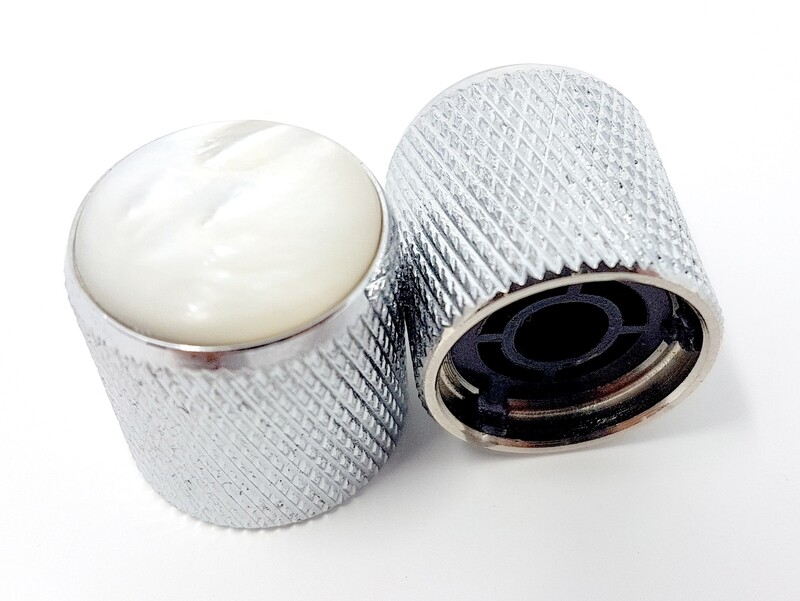 Brio Gem Knob Chrome w  White Pearl Stone - Metric