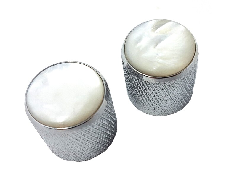 Brio Gem Knob Chrome w  White Pearl Stone - Metric