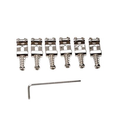 Brio 10.5mm Steel Vintage Style Guitar Tremolo Bridge Saddles Stratocaster Nickel